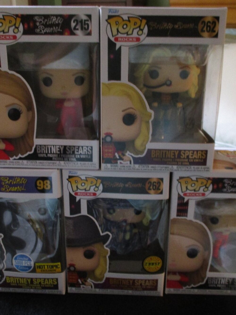 Lot of Five Britney Spears Funko Pop Figurines NEW